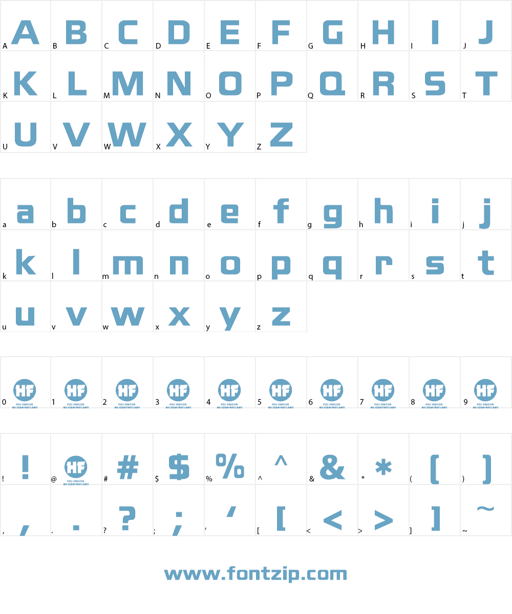 Blackthorns Demo Font Character
